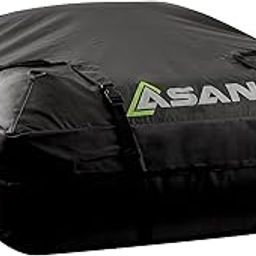 Asani Waterproof Car Roof Top Cargo Carrier Bag with 8 Heavy-Duty Straps and Buckles | Weatherproof Luggage Roofbag for Rooftop Racks | Car Topper Bag for Sedan, SUV, Vans & More (15 Cubic Feet)-image-1