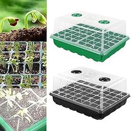 CALANDIS™ Seedling Starting Tray 48 Holes Growing Tray for Wheatgrass Indoor Gardening Green-image-81