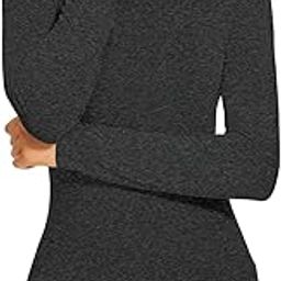 Women's Turtleneck Long Sleeve Thermal Tops Slim Fitted Lightweight Thin Basics Layer Tshirt (XS-2XL)-image-35