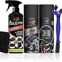 OBEROI'S TRADERS Combo of Chain Lubricant + Chain Cleaner + Bike & Car Polish With Cleaning Brush Cleans | Shines & Protects Chain | Car Dashboard Interior & Exterior Cleaning (1500 ml) (Pack of 4)-6