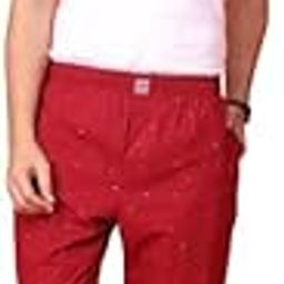 Men's Checks 100% Madras Cotton Pyjamas | Elastic Waist Regular Fit Mens Light Weight Mens long Pyjamas Cotton Casual (Pajamazing - Garnet)-image-75