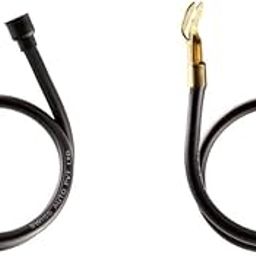 Deutsche plug wire compatible with Bajaj Chetak 12V / LML Vespa All Models| OEM performance | Polybutylene terephthalate (PBT) material Build | Black colour | Nickel Plated Caps | Pack of 2-18