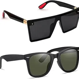elligator UV Protected Wayfarer Sunglasses for Men & Women | Full-Rim Cover Eyewear for Driving, Cycling, Sports | Lightweight Flexible Optical Frame for All-Day Comfort & Selfies AN-M57-picture-19