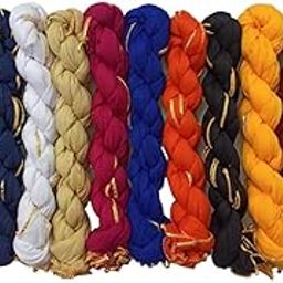 Cotton Blend Solid Dupatta For Women Pack Of 12_Gotapatti Dupatta Pack Of 12-image-27