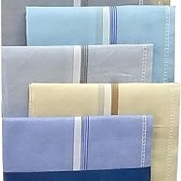 Men Multicolor Stripe Rumal/Hanky/Handkerchief - Size 18 * 18 Inch (Pack of 6)-image-35