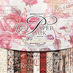 Abaj Greeting Paper Pep Pattern Scrapbooking Paper Pack 12" X 12" Retro B-image-96