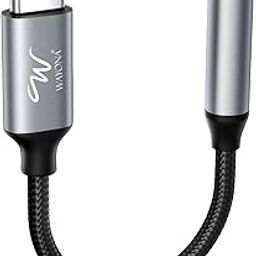 Wayona USB Type C to 3.5mm Female Headphone Jack Adapter,USB C to Aux Audio Dongle Cable Compatible with iPhone 15 Pro Max/15 Pro/15 Plus, Samsung Galaxy S24/S23/S22/S21 Ultra, iPad Pro, Pixel 8 Grey-7