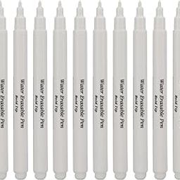 Water Soluble Pen, Washable Embroidery Marker Water Based Ink Environmentally Friendly for Sewing White Water Soluble Pen-image-18