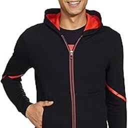 Cotton Blend Men Sport Media Pocket Hooded Neck Hoodie - Ultra Soft, Breathable-image-42