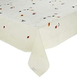 Amazon Brand - Solimo Cotton Rectangular Leaf Centre Table Cover (Cream,Pack of 1)-image-24