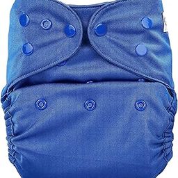 Bumberry Cloth Diaper Cover With 1 Natural Bamboo Insert Perfect For Babies Between 6-36 months, 7 to 15 Kgs, Deep Blue (Adjustable, Washable & Reusable Diaper Cover With 1 Soaker)-image-22