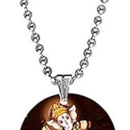 AFG Lord Nritya Ganapati Bead Chain Religious Pendnet for Men and Women, Love, Anniversary, Special Occassion Gift Fashion Jewellery-image-98