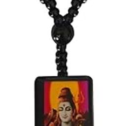 Shiv Shambhu Mahadev Mahakal Locket with Onyx Crystal Beads Cotton Dori Mala Black Crystal, Necklace Pendant for Men and Women-picture-33