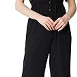 Women's Embellished Half Sleeve Poly Crepe Jumpsuit for Women (A2107JSBK556)-14