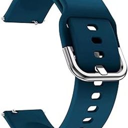 22 mm Silicone Strap With Metal Buckle For Fossil Q Founder Gen 2 | Gen 3 Q Explorist | Gen 4 Explorist HR | Gen 5 Julianna HR | Gen 5 Garrett HR | Gen 5E | Gen 5 Carlyle HR | Gen 6 (44mm) | Q Wander | Marshall-7