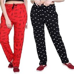 Cotton Pyjama Night/Lounge Wear Printed Pyjama/Track pant for Women and Girls-(Combo Pack 2/3/4/5/6) (Medium, 2)-image-43