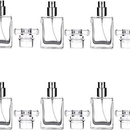 Hunky Dory 6pcs 30ml Empty Clear Glass Delicated Perfume Decant Spray Bottles with Metally Pump and Unique Cap For DIY Perfume, Essential Oils, Rose Water, Travel Use-11