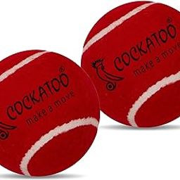 Cockatoo Rubber Cricket Tennis Ball, Construction of Tennis Ball for Cricket for Optimal Performance,Suitable for All Skill Levels. (120 Gr Per Ball - Pack of 2-Red)-image-88