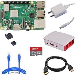 Raspberry Pi 3 Model B+ Kit with Adapter, Case, LAN & HDMI Cable, HeatSink, SD Card - The Complete Kit-74