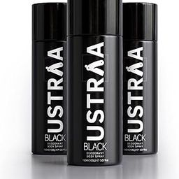 Ustraa Black Deodorant for Men - 3 x 150ml - Strong and Intense Fragrance | Boosts freshness | Fights Bad Odour, Prevents Itching & Irritation with Aloe Vera (Set Of 3)-image-62