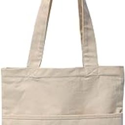 Women’s Cotton Tote Bag with Zipper & Pockets | Casual Shoulder Handbag | 100% Organic Cotton Canvas Tote Bag for School, College, Work & Daily Use-image-29