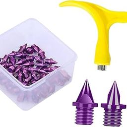 THE STYLE SUTRA® 50Pcs Track Shoe Spikes Portable with Wrench for Competition Sports Training Purple | Sporting Goods | Outdoor Sports | Track & Field-image-99
