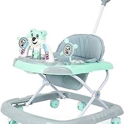 Panda Baby Products Baby Walker with Musical Toy Bar Rattles and Activity Toys Green Colour-23