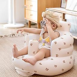 Calyrex Inflatable Baby Seat for Babies 3-36 Months Built-in Air Pump Toddler Floor Seat with Back Support for Sitting Up Portable Blow Up Baby Chair for Feeding Shower and Playtime-10