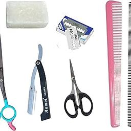 6 Inches Multipurpose Professional Salon Barber Hair Cutting Scissors for Hair cutting Men Women Scissors Barber Kit for Home, Salon-image-13
