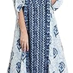 Jaipuri Cotton Flared Strappy Dress with Jacket for Women-image-15