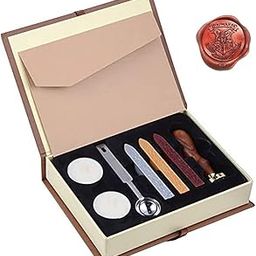 Store2508 Vintage Wax Seal Stamp Sealing Wax Sticks Melting Spoons Candles Set with Gift Box-image-82