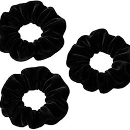 Varriyan Hair Scrunchies for Women/Girls | Pack of 3 Pcs (Black Velvet) Anti hair Breakage, Hair Tie (Pack of 3) Medium (Medium)-image-75