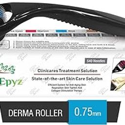 Epyz Derma Roller For Hair Growth 0.75 mm with 540 Stainless Steel Needles Repairs Damaged Hair Reduces Acne Scars Safe & Effective For Hair Fall & Hair Thickening - Blue-image-86
