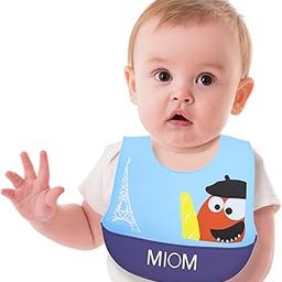THE LITTLE LOOKERS Silicone Baby Feeding Bibs with Adjustable Strap, Waterproof, Stain Proof | 100% BPA Free (0-3 Years) (Pack of 1)-image-49