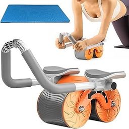 HARIVAR MART Ab Roller Workout Abdominal Exercise Rollers,Automatic Rebound Abdominal Wheel,Fitness Roller Exercise Wheel Workout Trainer Gym Home Fitness Equipment Mute Rolle (AB ROLLER)-15