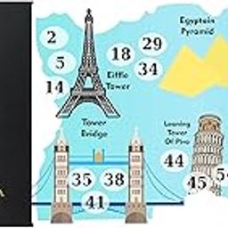 PartyStuff Travel Theme Tambola Housie Tickets - Travel Passport kukuba - Designer Kukuba (48 Cards)-image-23