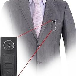 Paroxysm Spy Wireless Camera Mini Pocket Button Hidden Spy Video Camera with Motion Detection 1280X480P Hd Recording (Black)-2