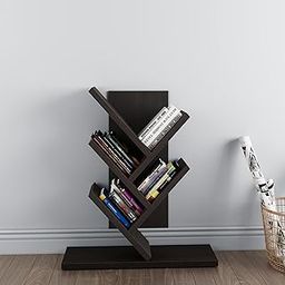 Bharat Lifestyle Lotus Engineered Wood Open Book Shelf (Finish Color - Wenge, DIY(Do-It-Yourself))-19