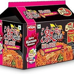 Nissin Geki Hot & Spicy Korean Ramen Instant Noodles Kimchi Flavor 400 gm | Authentic Korean Kimchi Flavored Instant Noodles | Spicy & Tasty-image-79