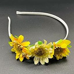 Sunflower Headband for Baby/Girls Wedding Hairband, Bridal Handmade Hair Band For Girls & Women, Pack-01, Color-Multicolor-image-44
