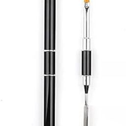 KRENI Dual-Ended Polygel Brush & Picker,2 in 1 Designs Polygel Nail Brushes Stainless Steel Gel Nail Tool for PolyGel UV Gel Acrylic Nails Extension-32