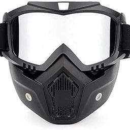 FONICX FIT Goggle Mask Anti Scratch UV Protective Face & Eyewear Windproof Dirt Shield With Soft Foam Padded Detachable Mouth Filter For cycling Bike Off Road Racing Ride Unisex-image-62