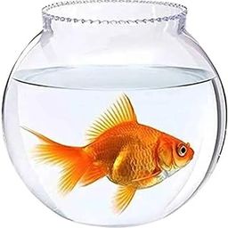 LAXMI Aesthetic Fish Aquarium Bowl Zig-ZEG Coller 10 INCHCrystal Clear Zig Zag Neck Bowl Aquarium, Round Collar Vase, Fish Pot for Home & Centre Table Decoration - Set of 1 Piece (Size:- 10 inch)-22