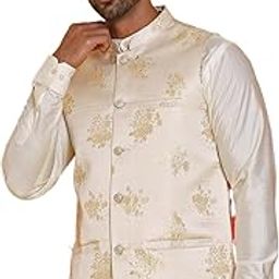 Embossed design Nehru Jacket for Men-1