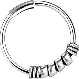 92.5-925 Sterling Silver 10mm Clip-On Non-Pierced Nose Ring For Women And Girls Pure Silver (NR0229) 1 Pc Only-picture-10