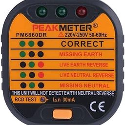 UJEAVETTE PEAKMETER PM6860DR Automatic Electric Power Plug Socket Tester Eu Standard-15