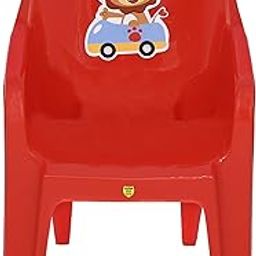 Prima Baby Plastic Chair 128 Modern and Comfortable with Backrest for Study | Play | Desk | Kids with Arms for Home/School/Dining for 1 to 6 Years Age - Red-image-95