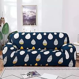 Furshine® Sofa Cover 3 Seater Fully Covered Universal 3 Seater Sofa Cover Non-Slip Sticky Elastic Stretchable Sofa Set Slipcover Protector for (Three Seater) Triple Seater Sofa Cover, Blue Drop-image-11