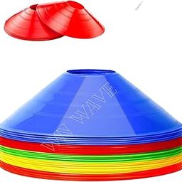 Agility Soccer Training Cones – Set of 10 Multicolor Flexible Marker Cones for Sports, Football, Running, Kids, Fitness & Speed Drills | 20cm Durable UV Resistant Plastic Cones-0