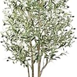 Alupssuc 6FT Artificial Olive Tree, Fake Olive Tree with Lifelike Olive Leaves, Faux Olive Tree Indoor Outdoor for Home Living Room Bedroom Balcony Corner Office Garden Decor, 180cm-image-39